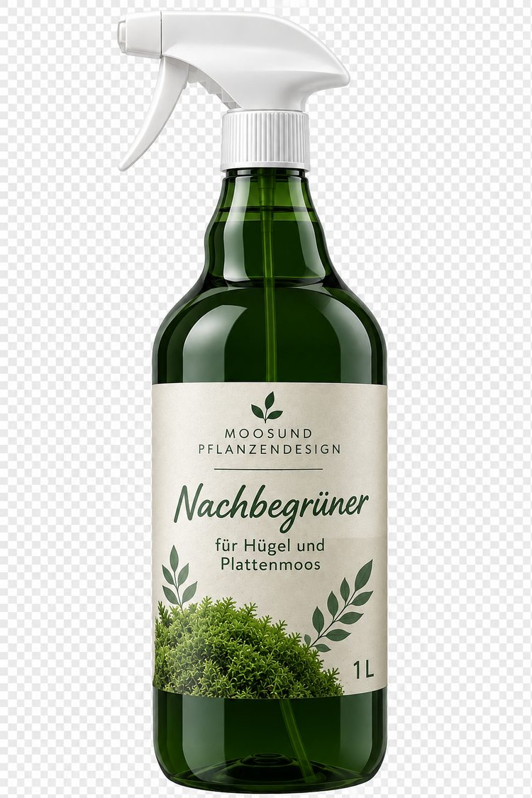 Grüne 1-Liter-Sprühflasche Nachbegrüner für Hügel- und Plattenmoos